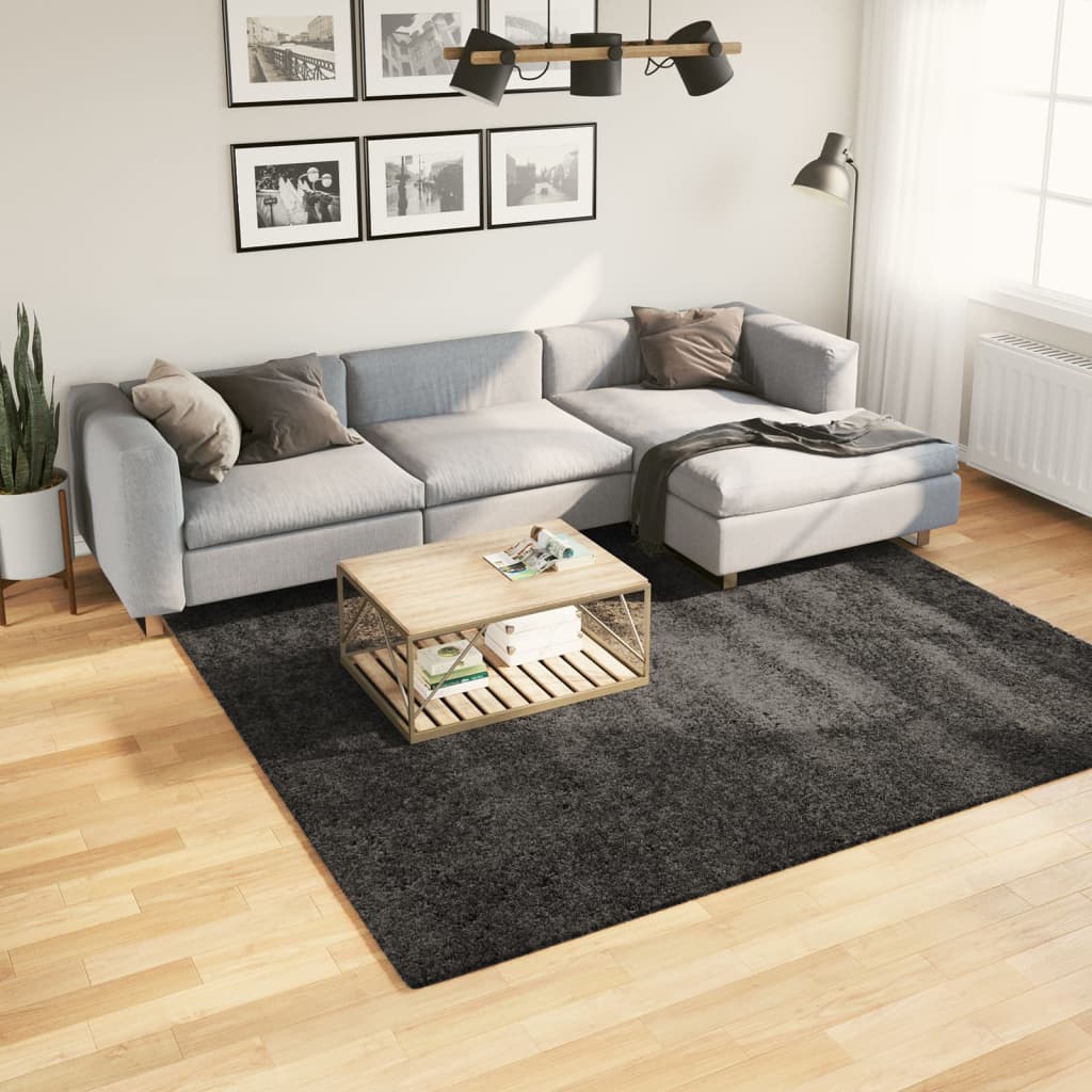 Vidaxl Rug Pamplona Shaggy Vysoce pól 240x240 cm antracit