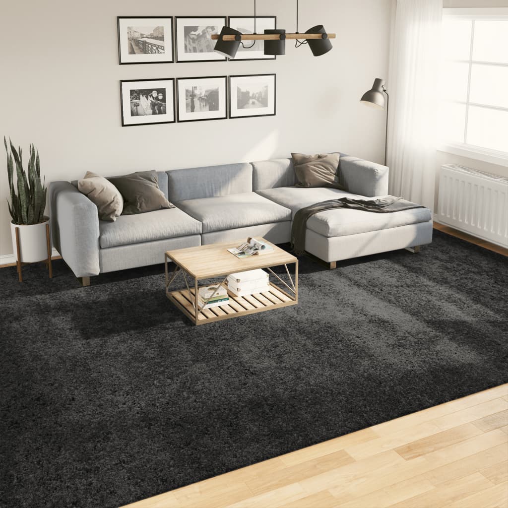 Vidaxl tapis Pampelune Shaggy hautement Pole 300x400 cm anthracite