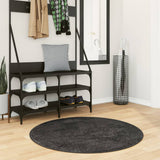 Vidaxl Teppich Pamplona Shaggy Hochflor Modern ø 100 cm Anthrazit