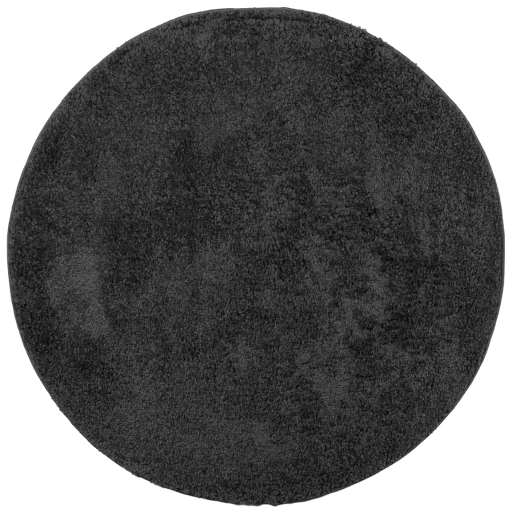 VidaXL Teppich Pamplona Shaggy Hochflor Modern ø 240 cm Anthrazit