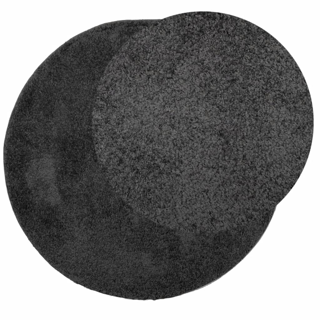 VidaXL Teppich Pamplona Shaggy Hochflor Modern ø 240 cm Anthrazit