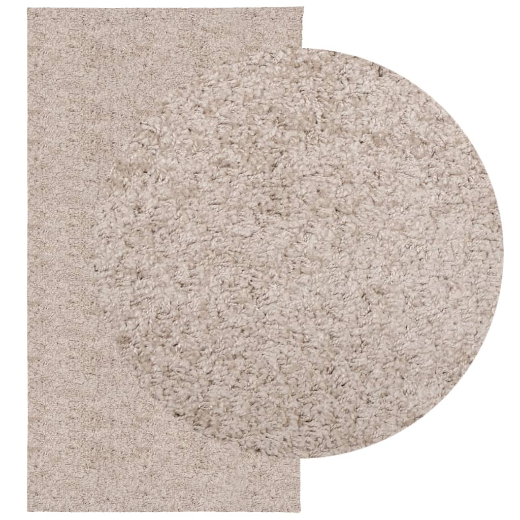 VidaXL Teppich Pamplona Shaggy Hochflor Modern 80x150 cm Beige