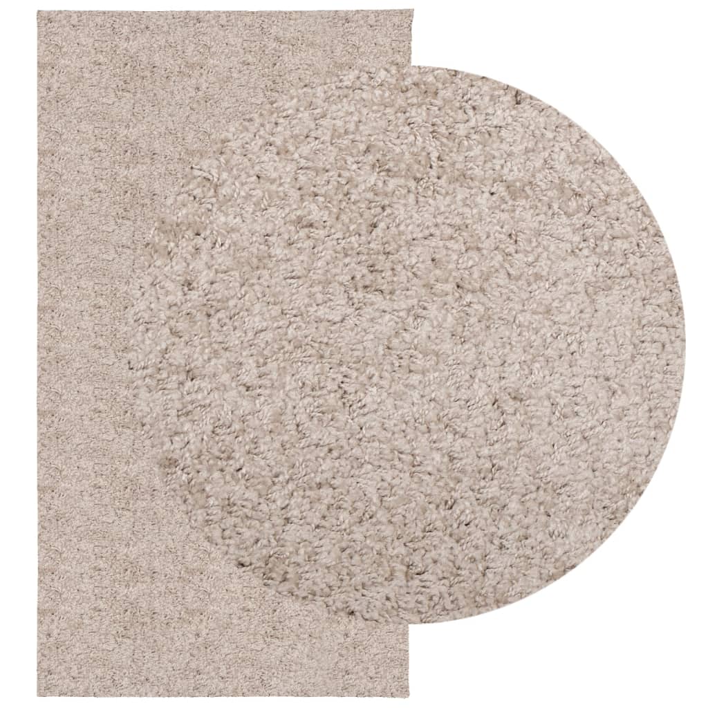 Vidaxl tapis Pampelune Shaggy hautement moderne 80x150 cm beige