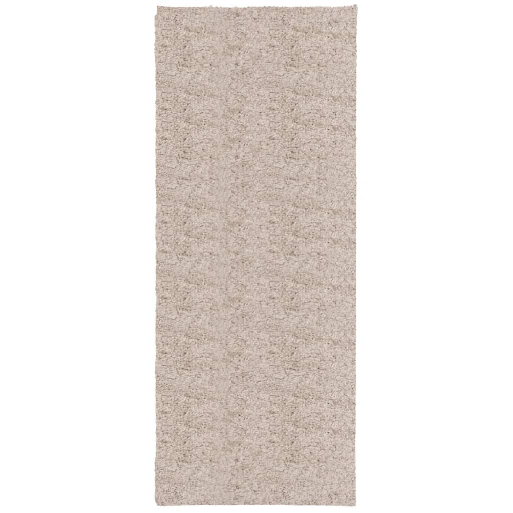 Alfombra Vidaxl Pamplona Shaggy altamente moderna 80x200 cm beige