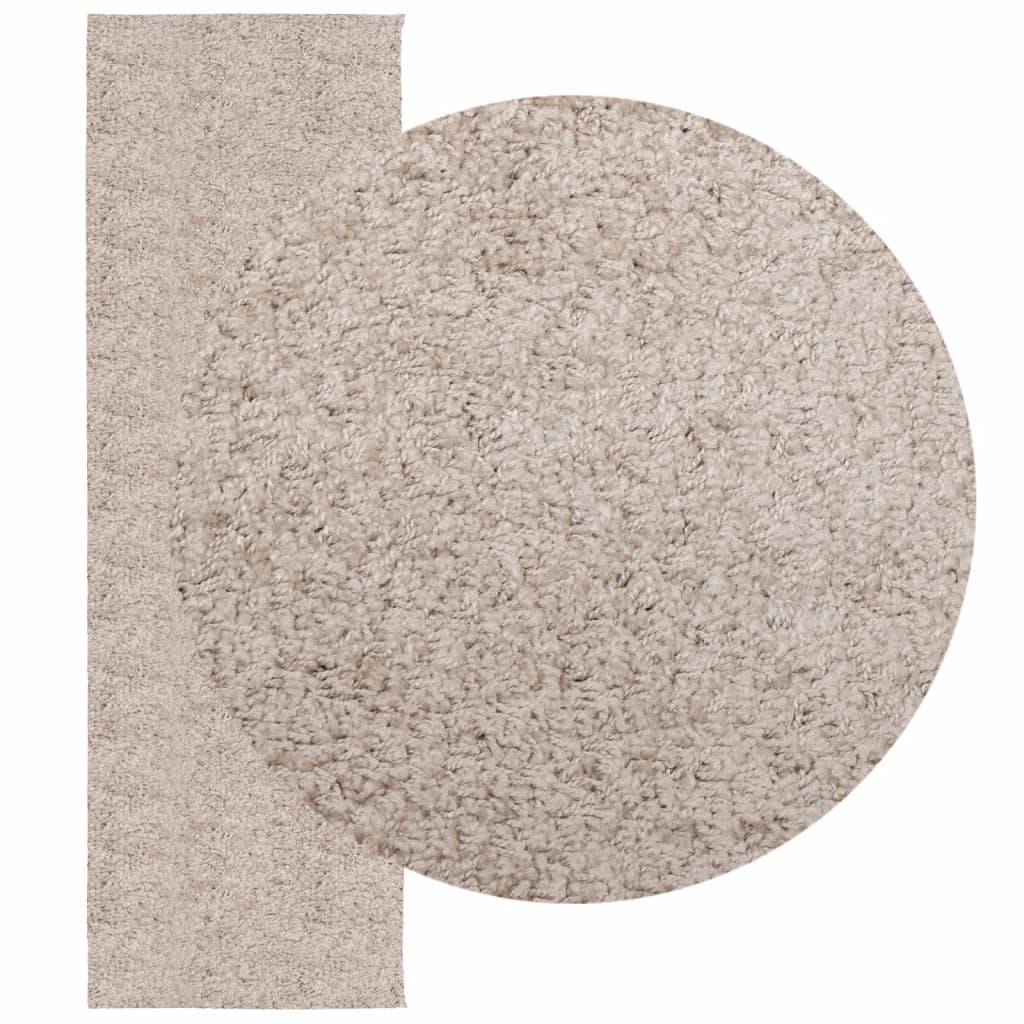 VidaXL Teppich Pamplona Shaggy Hochflor Modern 80x250 cm Beige