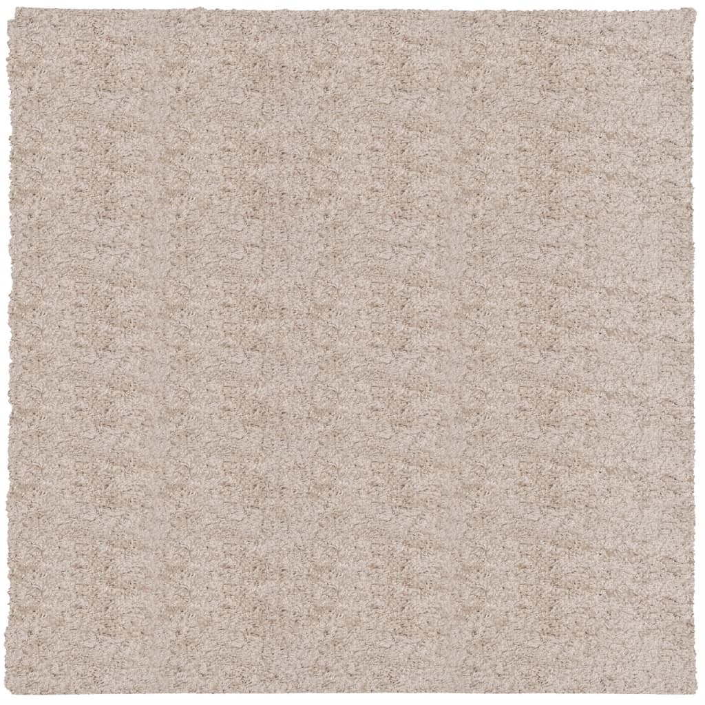 Alfombra Vidaxl Pamplona Shaggy altamente moderna 120x120 cm beige