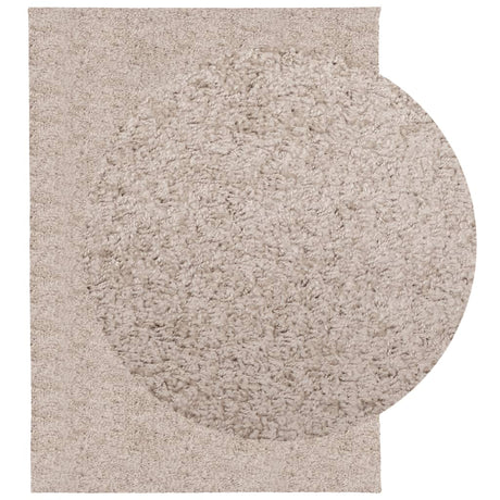 VidaXL Teppich Pamplona Shaggy Hochflor Modern 140x200 cm Beige