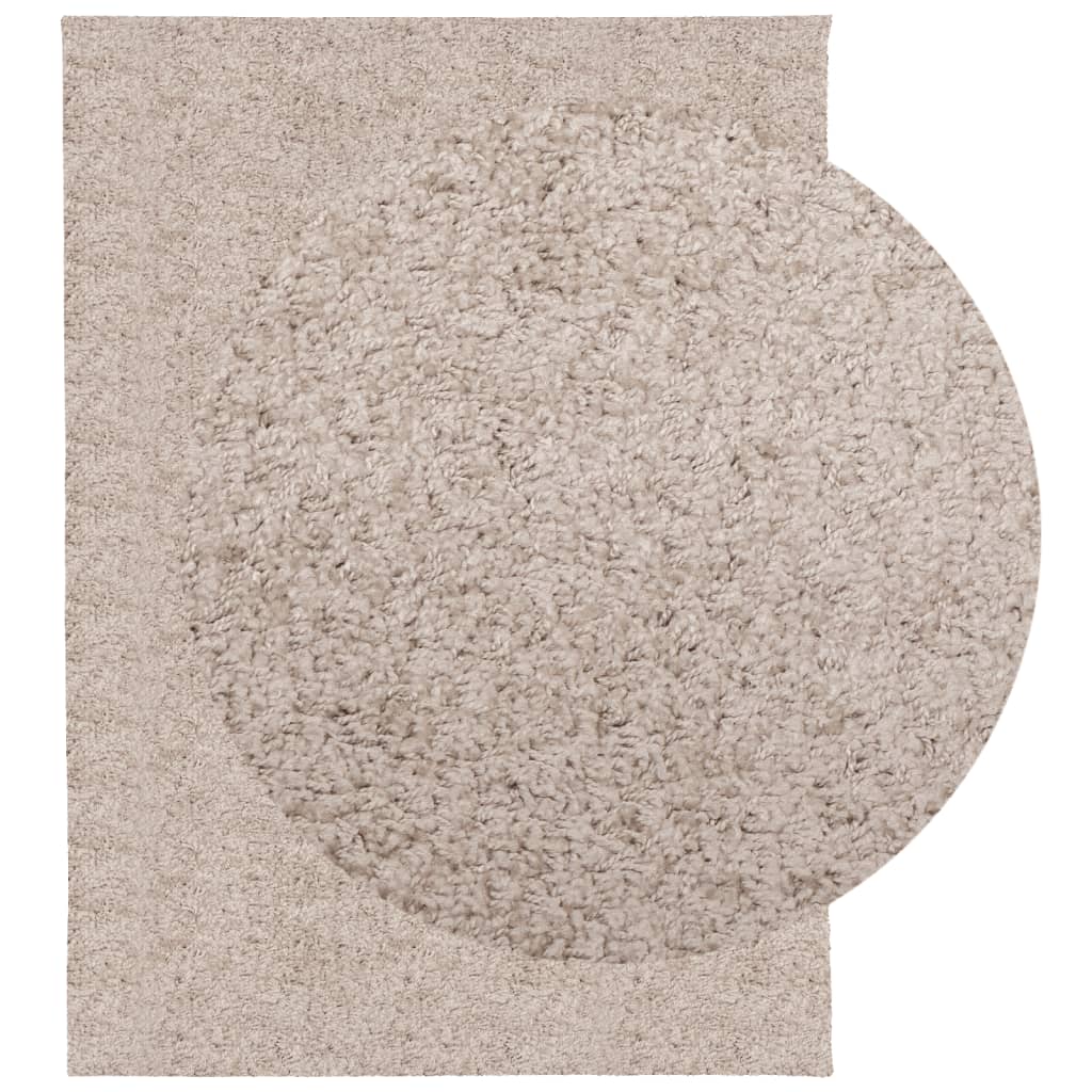 Alfombra Vidaxl Pamplona Shaggy altamente moderna 140x200 cm beige