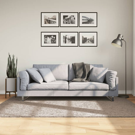 VidaXL Teppich Pamplona Shaggy Hochflor Modern 140x200 cm Beige