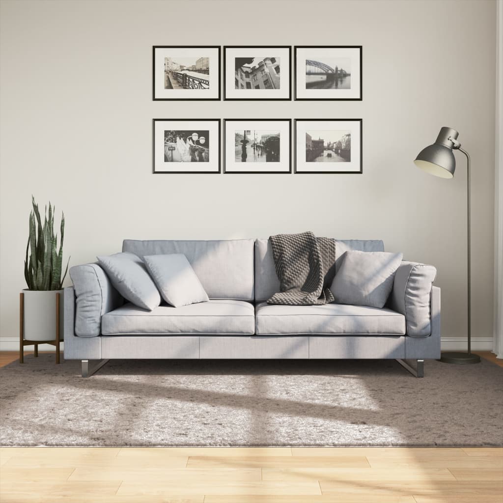 VidaXL Teppich Pamplona Shaggy Hochflor Modern 160x230 cm Beige