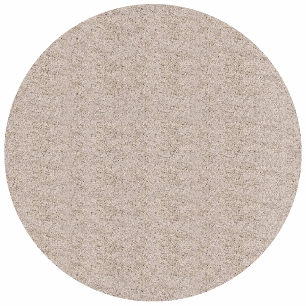 VIDAXL RUAM PAMPLONA SHAGGY ALTOGGIO MODERNO Ø 100 cm beige