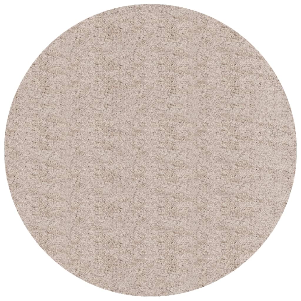 Vidaxl tapis Pampelune Shaggy hautement moderne Ø 120 cm beige