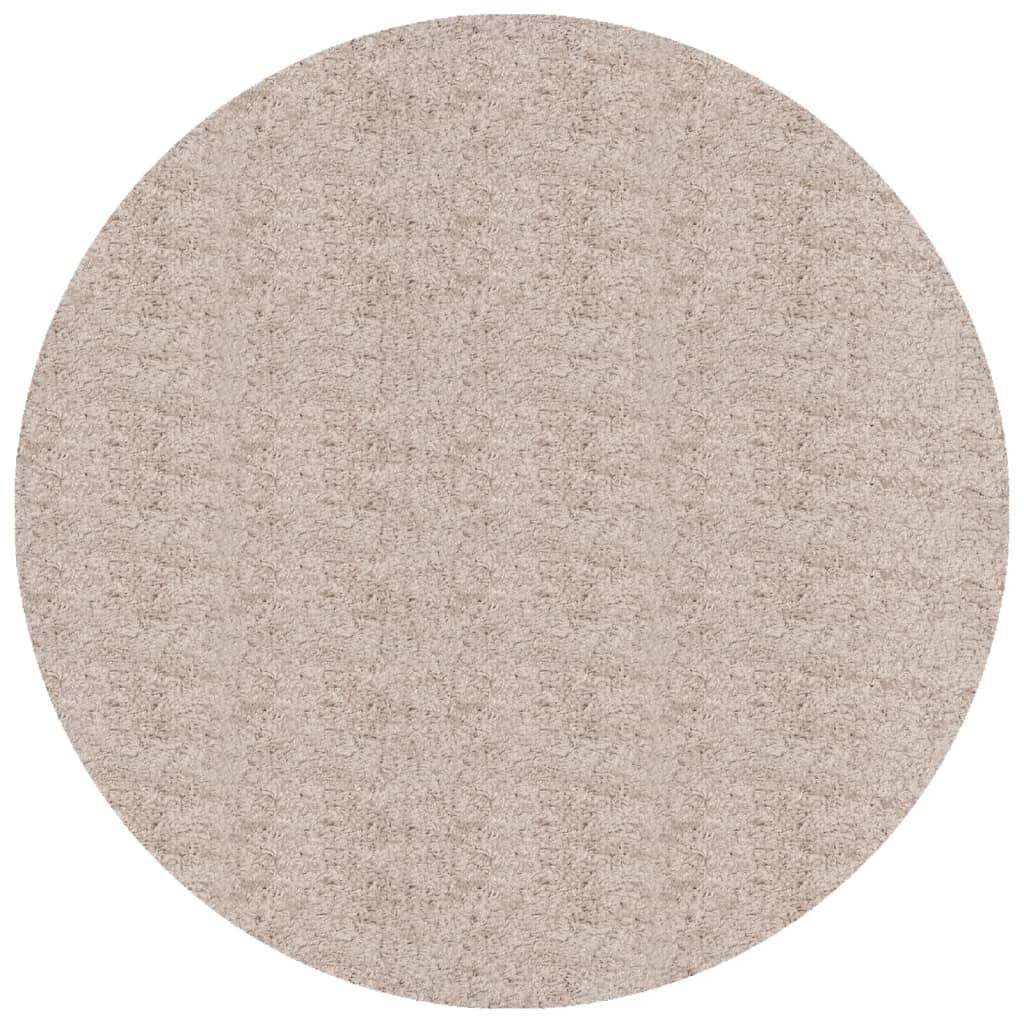 VidaXL Teppich Pamplona Shaggy Hochflor Modern ø 280 cm Beige