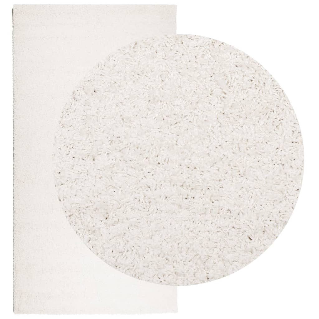 Vidaxl Rug Pamplona Shampgy héich modern 80x150 cm Crème