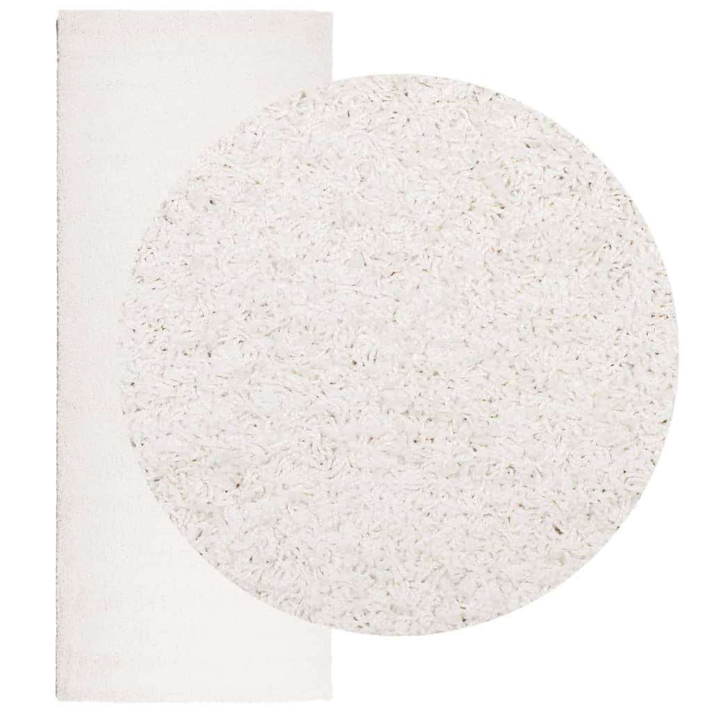 VidaXL Teppich Pamplona Shaggy Hochflor Modern 80x200 cm Creme