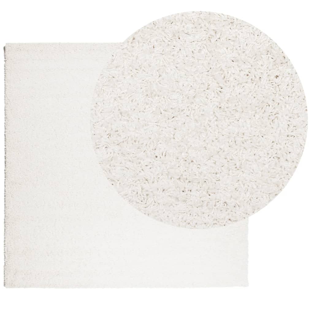 Vidaxl vloerkleed pamplona shaggy hoogpolig modern 120x120 cm crème