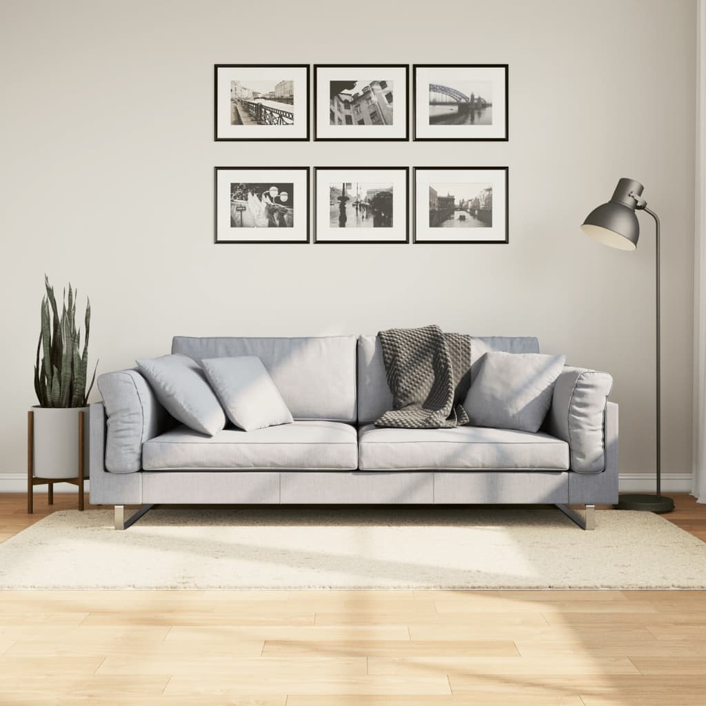 Bidaxl -mattan Pamplona Shaggy mycket modern 120x120 cm kräm