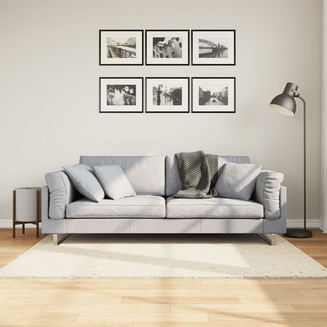 VidaXL Teppich Pamplona Shaggy Hochflor Modern 120x170 cm Creme