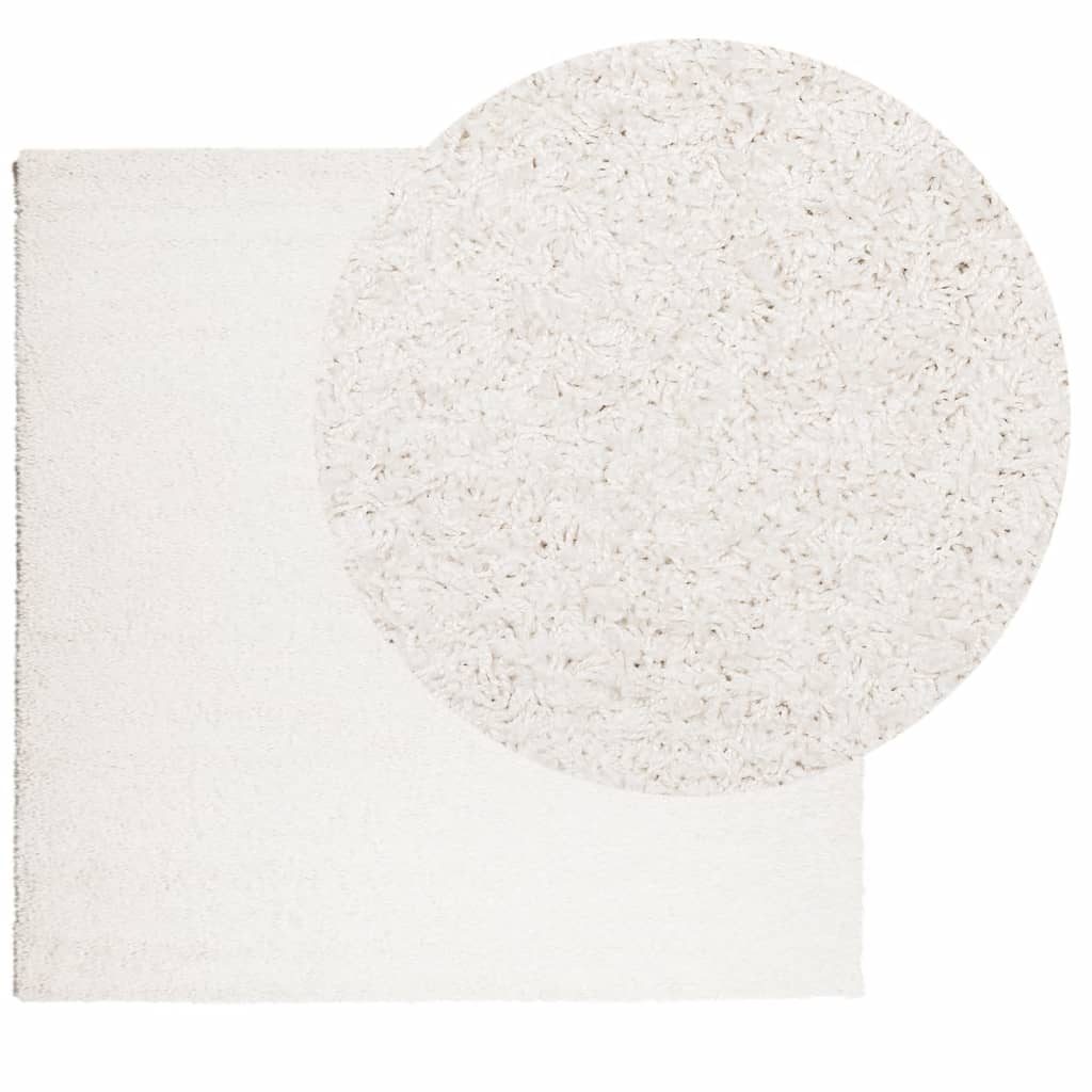 VidaXL Teppich Pamplona Shaggy Hochflor Modern 160x160 cm Creme