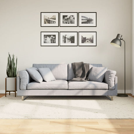 VidaXL Teppich Pamplona Shaggy Hochflor Modern 160x230 cm Creme