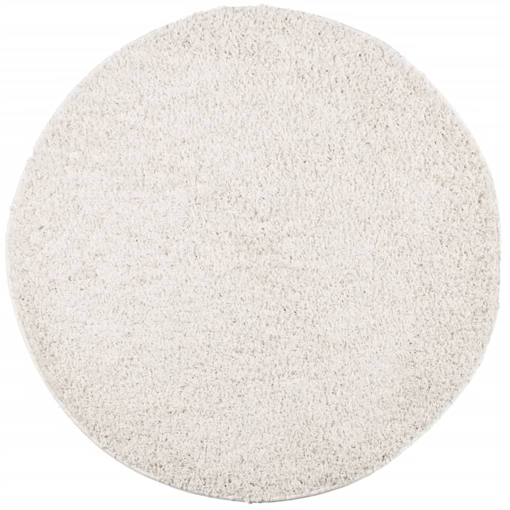 Vidaxl Rug Pamplona Shaggy meget moderne Ø 80 cm cremefarve