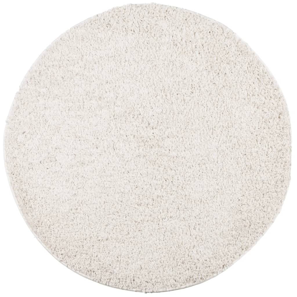 Vidaxl Rug Pamplona Shaggy meget moderne Ø 100 cm cremefarve