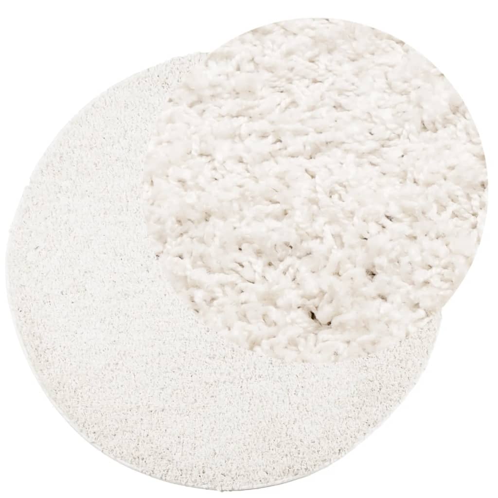 Vidaxx Teppich Pamplona Shaggy Hochflor modern ø 120 cm cremefarben