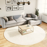Vidaxx Teppich Pamplona Shaggy Hochflor modern ø 240 cm cremefarben