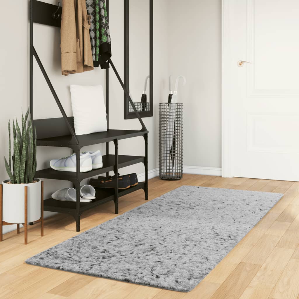 Vidaxl Teppich Pamplona Shaggy hochmoderne 80x200 cm Grau