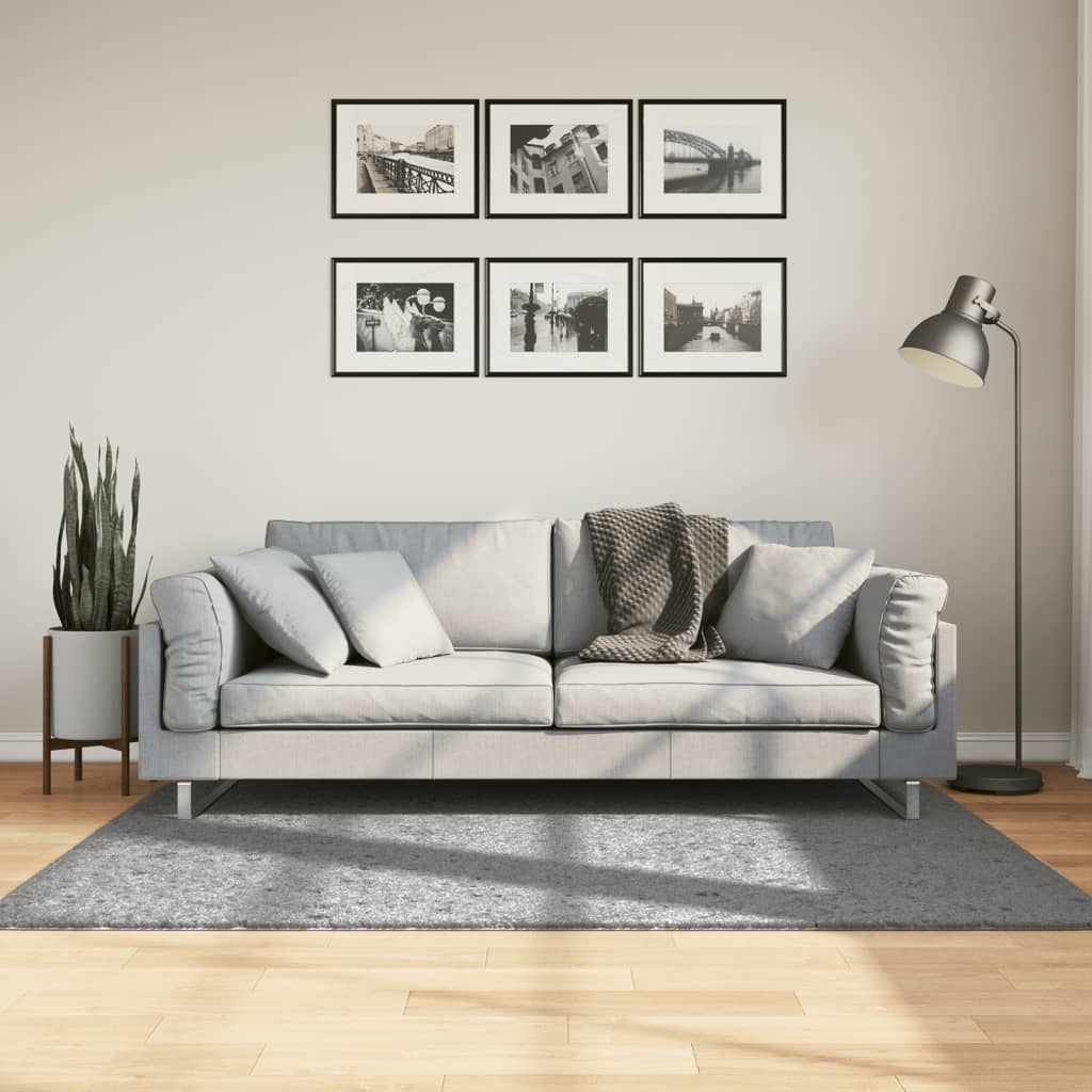 Vidaxl Rug Pamplona Shaggy Vysoce moderní 120x170 cm šedá