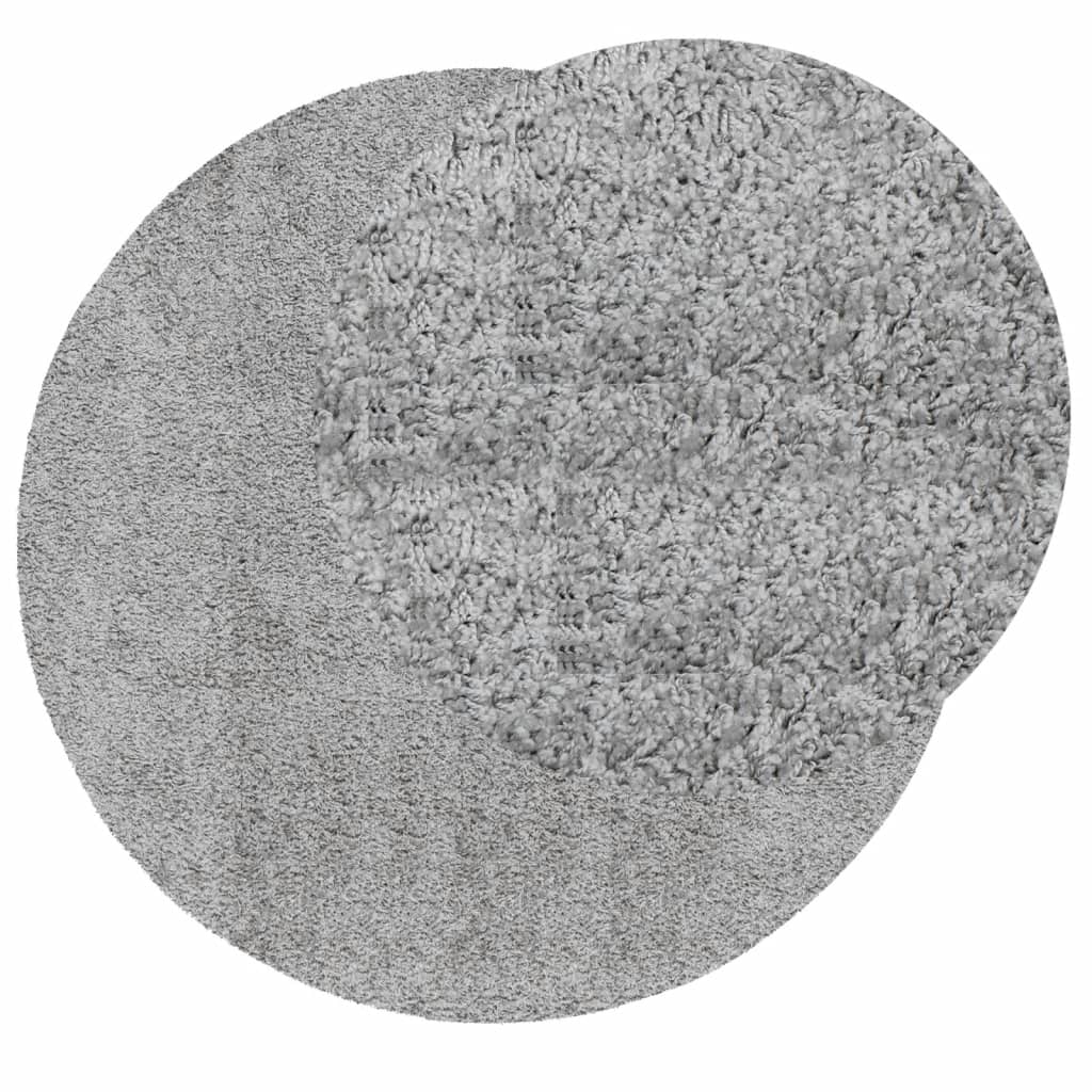 Vidaxx Teppich Pamplona Shaggy Hochflor Modern ø 80 cm Grau