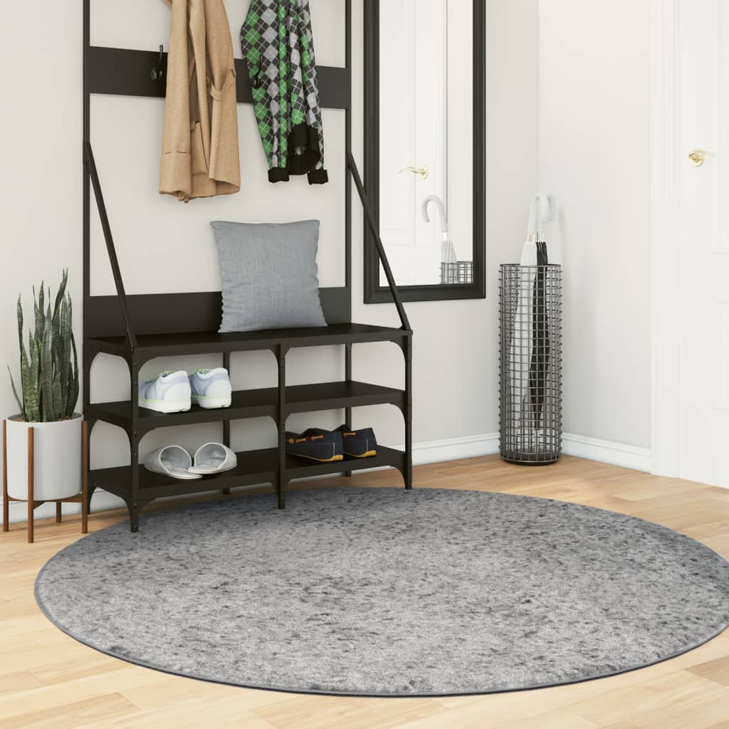 Vidaxl RUAM PAMPLONA SHAGGY altamente moderno Ø 160 cm grigio