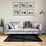 VIDAXL RUAM PAMPLONA SHAGGY ALTOGGIO MODERNO 120x120 cm nero