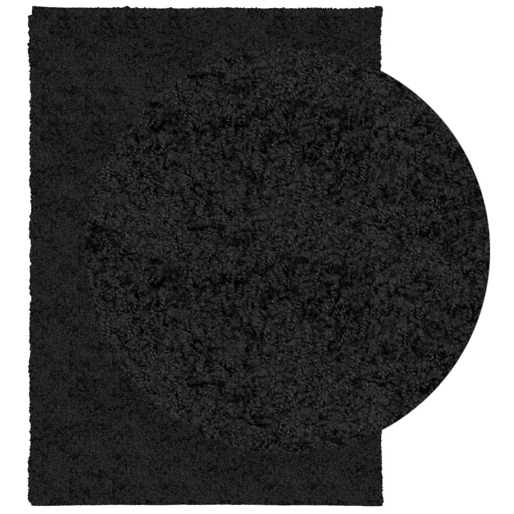 VidaXL Teppich Pamplona Shaggy Hochflor Modern 120x170 cm Schwarz