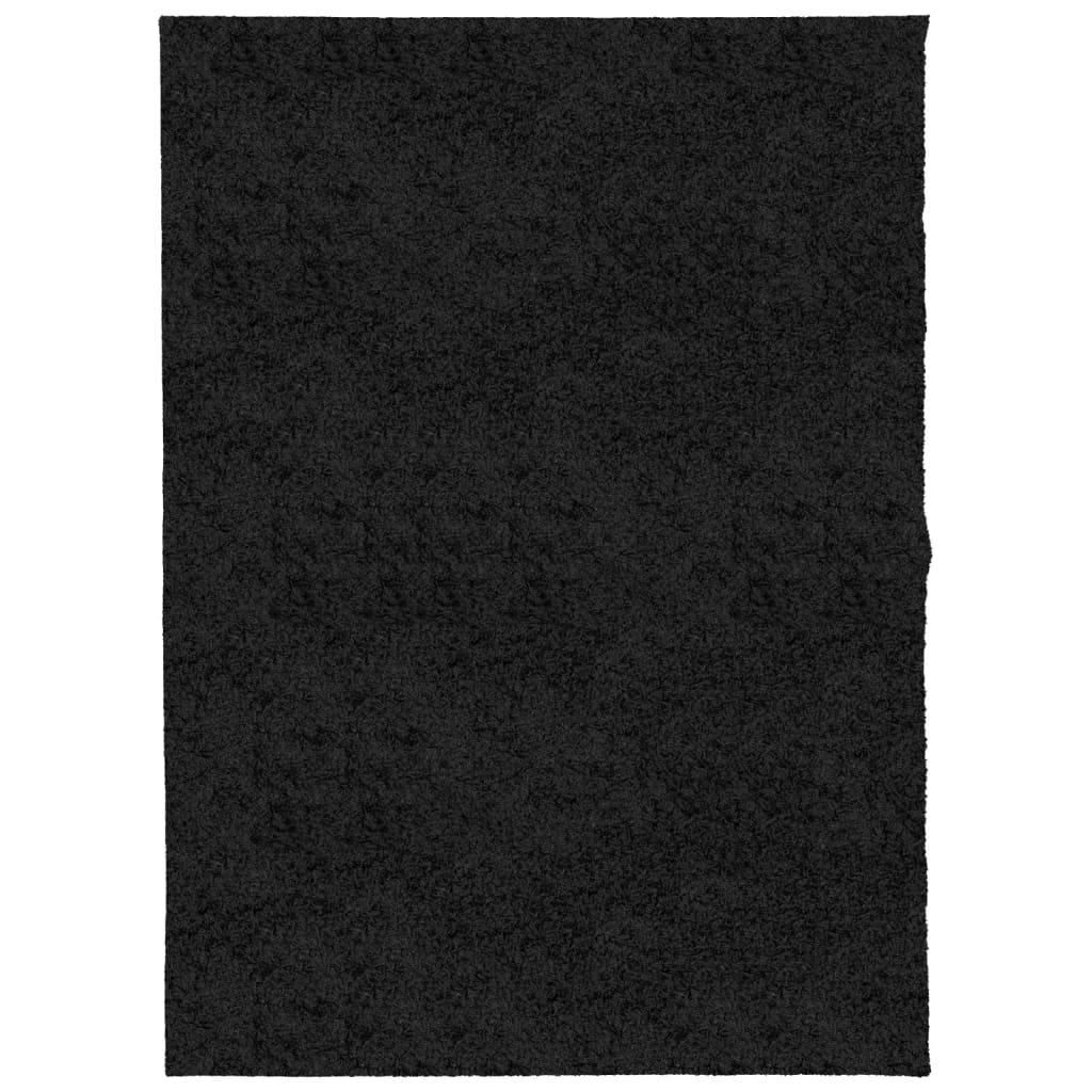 Vidaxl tapis Pampelona Shaggy hautement moderne 140x200 cm noir