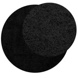 Vidaxx Teppich Pamplona Shaggy Hochflor Modern ø 80 cm Schwarz