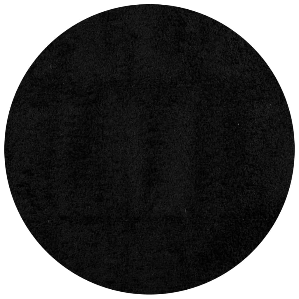 Vidaxx Teppich Pamplona Shaggy Hochflor Modern ø 120 cm Schwarz