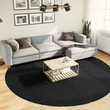 Vidaxl Rug Pamplona Shaggy Meget Pole Modern Ø 280 cm Black