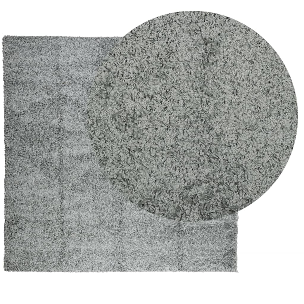 VidaXL Teppich Pamplona Shaggy Hochflor Modern 240x240 cm Grün
