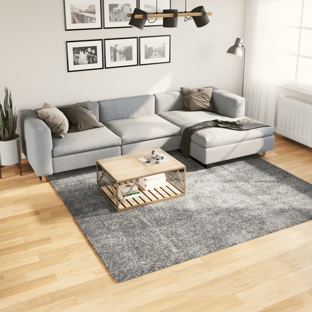 VidaXL Teppich Pamplona Shaggy Hochflor Modern 240x240 cm Grün