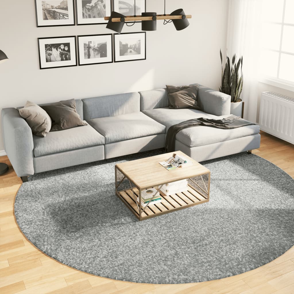 Vidaxl Rug Pamplona Shaggy Sterkt moderne Ø 280 cm grønn