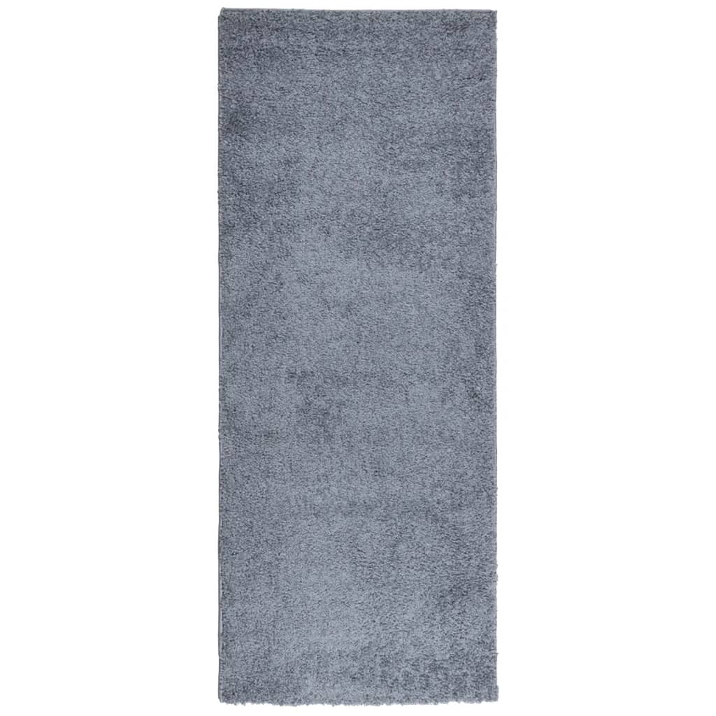 Alfombra Vidaxl Pamplona Shaggy altamente moderna 80x200 cm azul