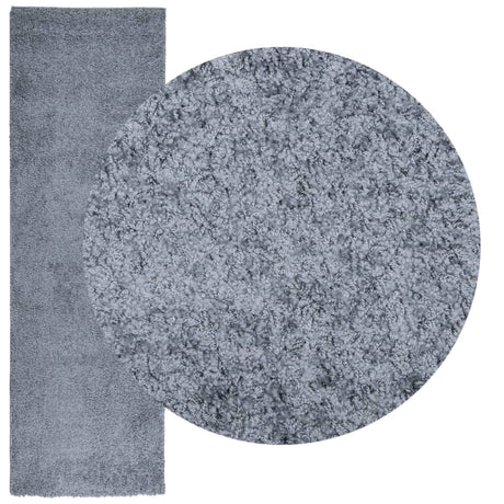 VidaXL Teppich Pamplona Shaggy Hochflor Modern 80x250 cm Blau