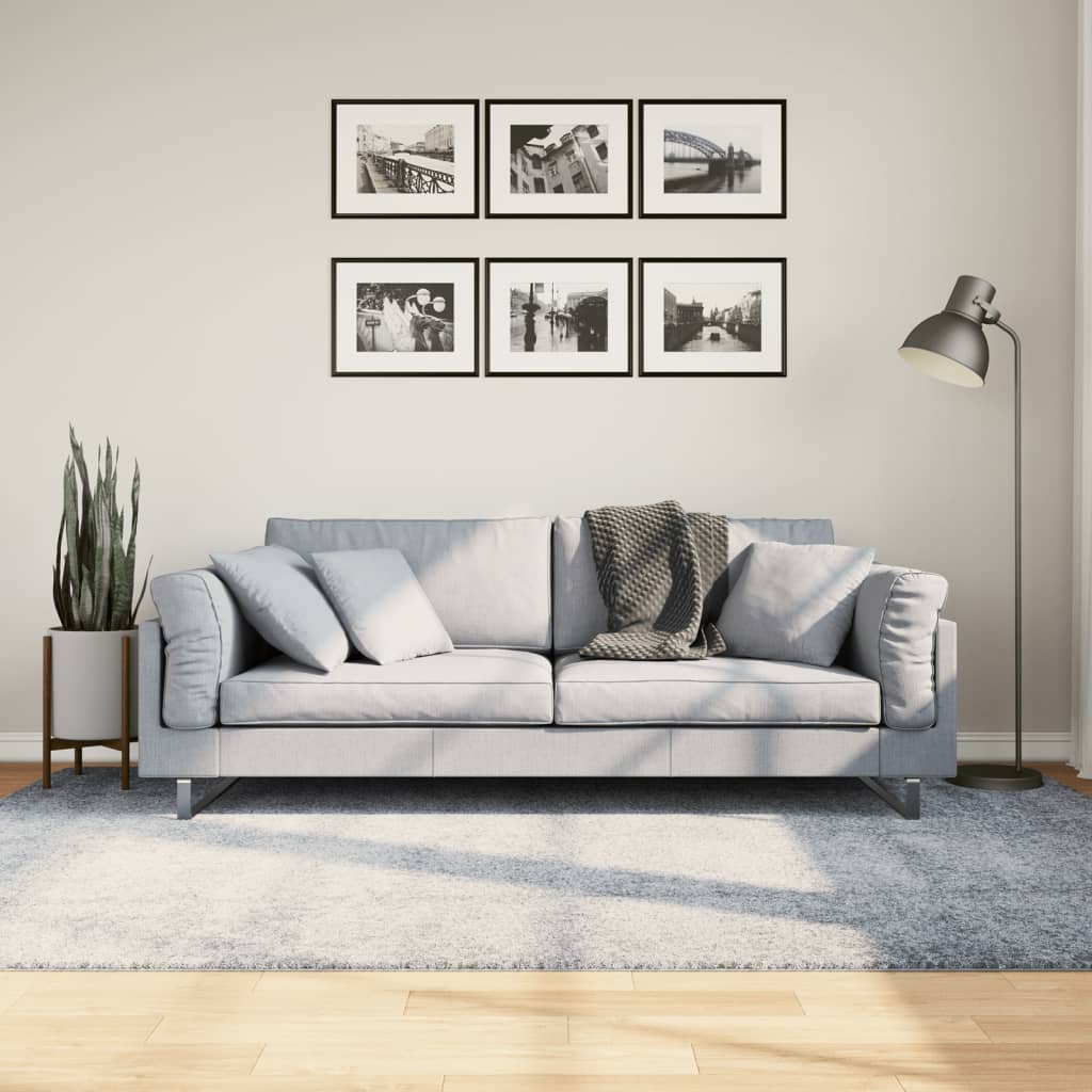 VidaXL Teppich Pamplona Shaggy Hochflor Modern 160x230 cm Blau