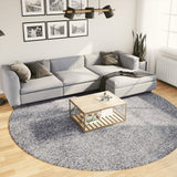 VidaXL Teppich Pamplona Shaggy Hochflor Modern ø 280 cm Blau