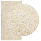 Vidaxx Teppich Pamplona Shaggy Hochflor modern 80x150 cm Goldfarbe