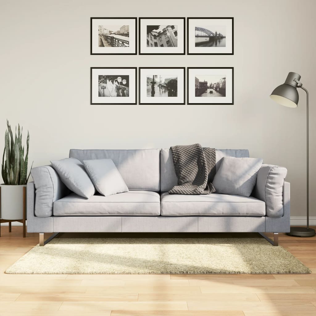 Vidaxx Teppich Pamplona Shaggy Hochflor modern 80x150 cm Goldfarbe