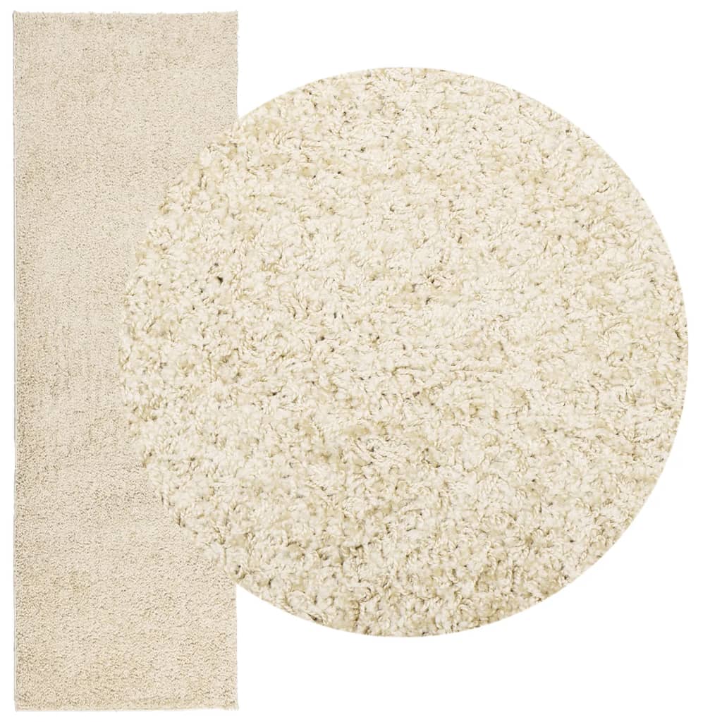 Vidaxx Teppich Pamplona Shaggy Hochflor modern 80x250 cm Goldfarbe