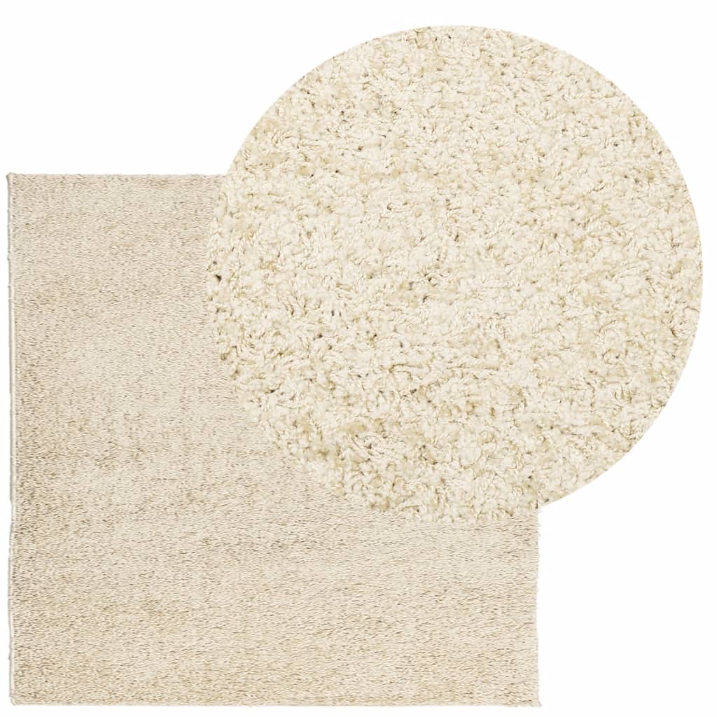 VidaXL Teppich Pamplona Shaggy Hochflor Modern 120x120 cm Gold