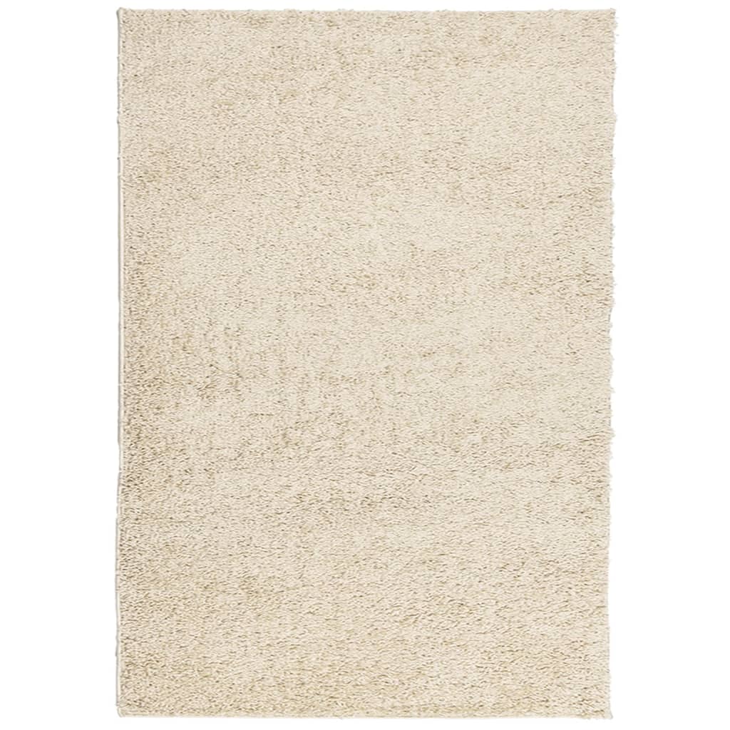 Tapis vidaxl Haut-pile hauts moderne 140x200 cm de couleur or